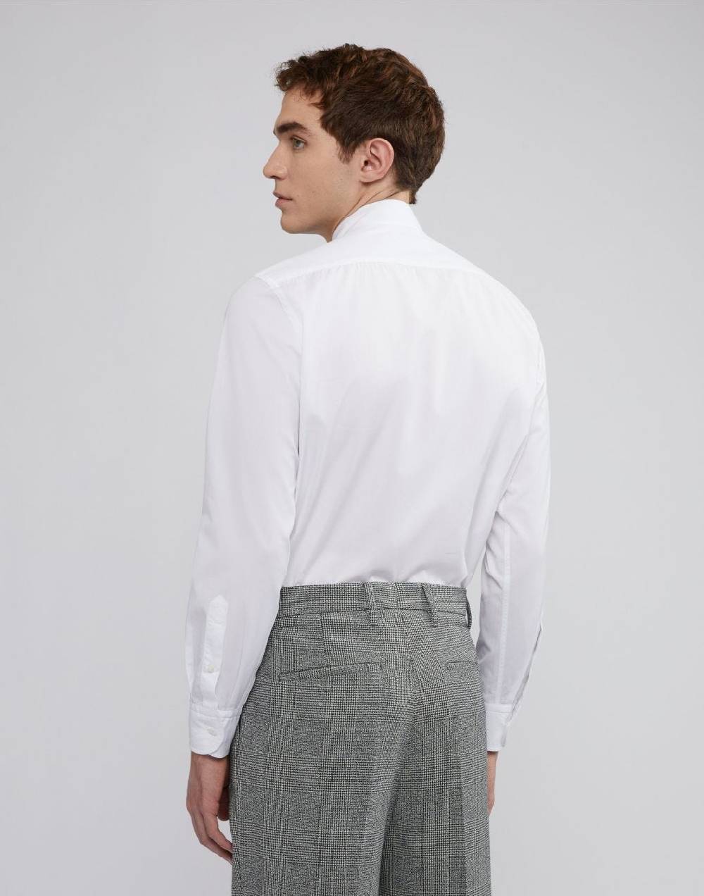 Lardini Camicia bianca in popeline di cotone Vendita