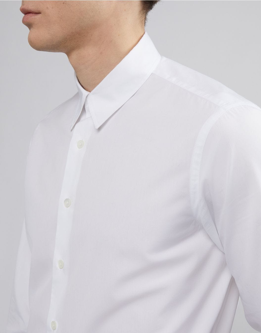 Lardini Camicia bianca in popeline di cotone Vendita