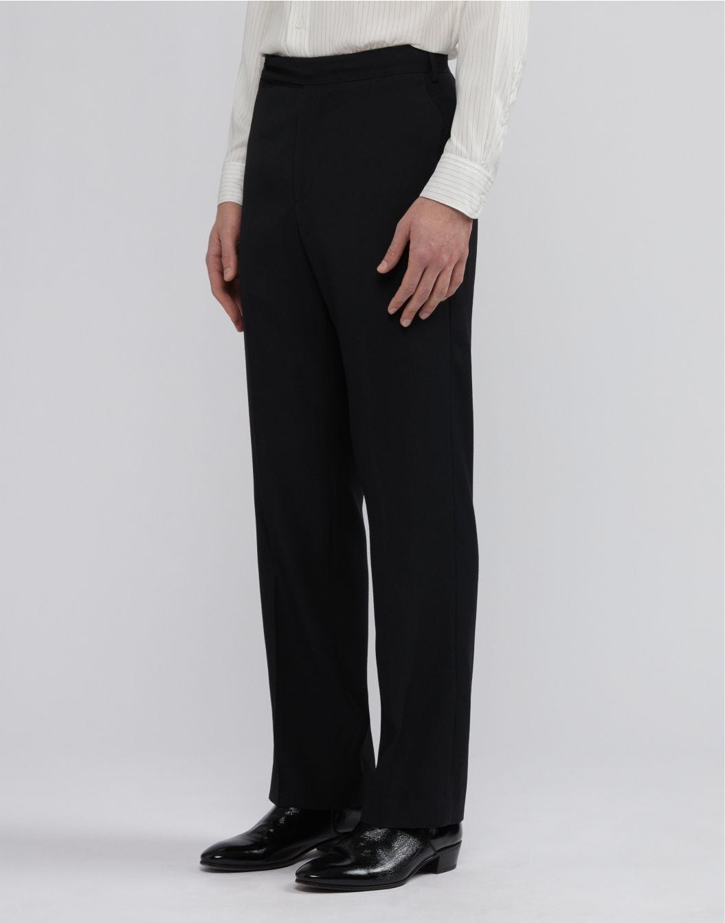 Lardini Pantalone nero attitude in viscosa di lana e seta Promozione