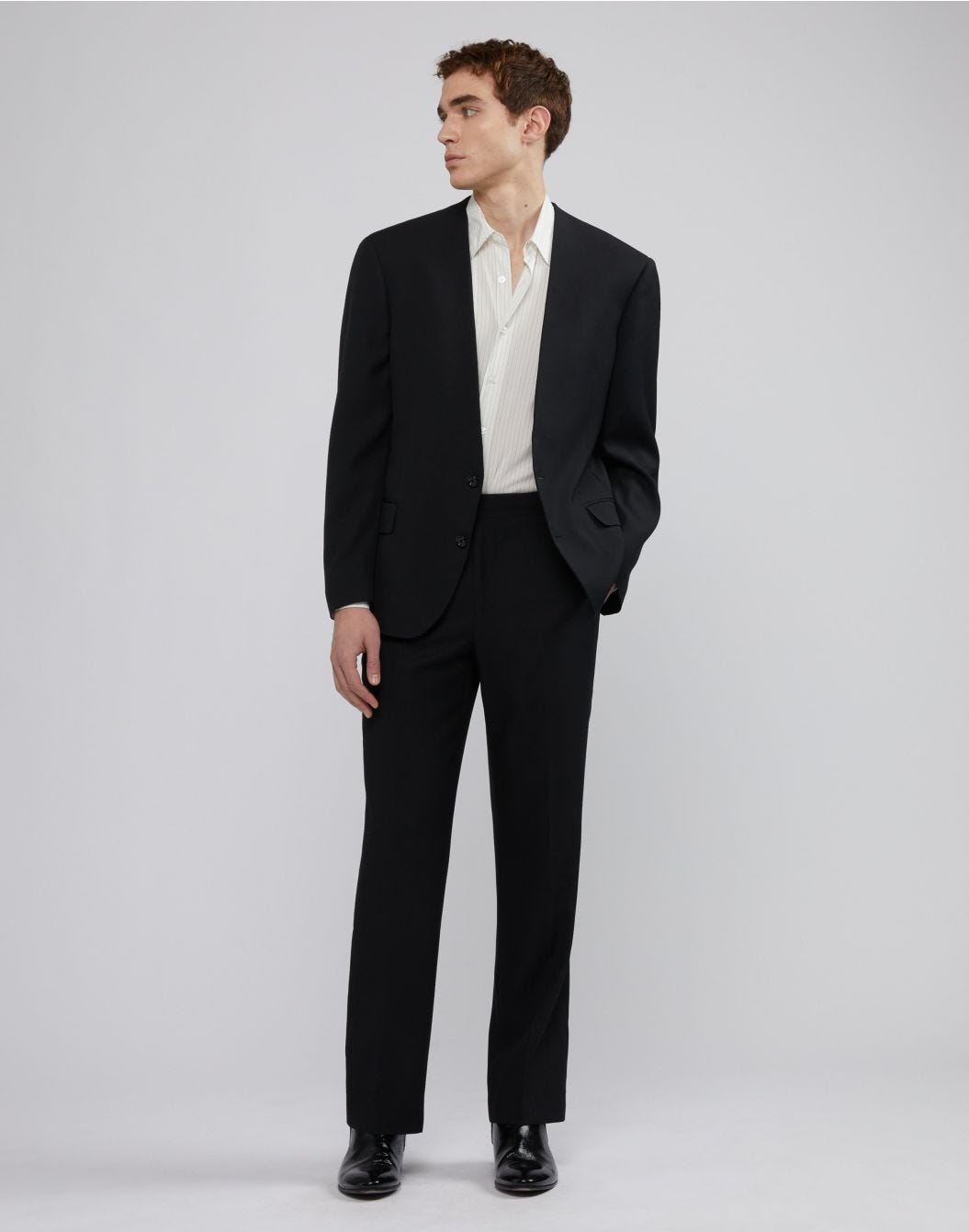 Lardini Pantalone nero attitude in viscosa di lana e seta Promozione