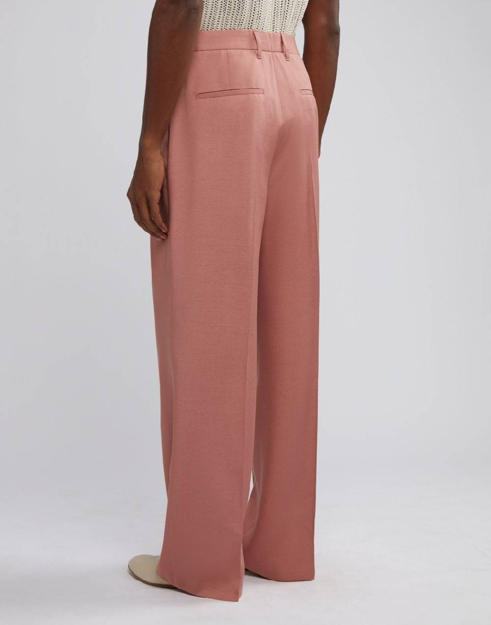 Lardini Pantalone comfort rosa in viscosa Spedizione Gratuita