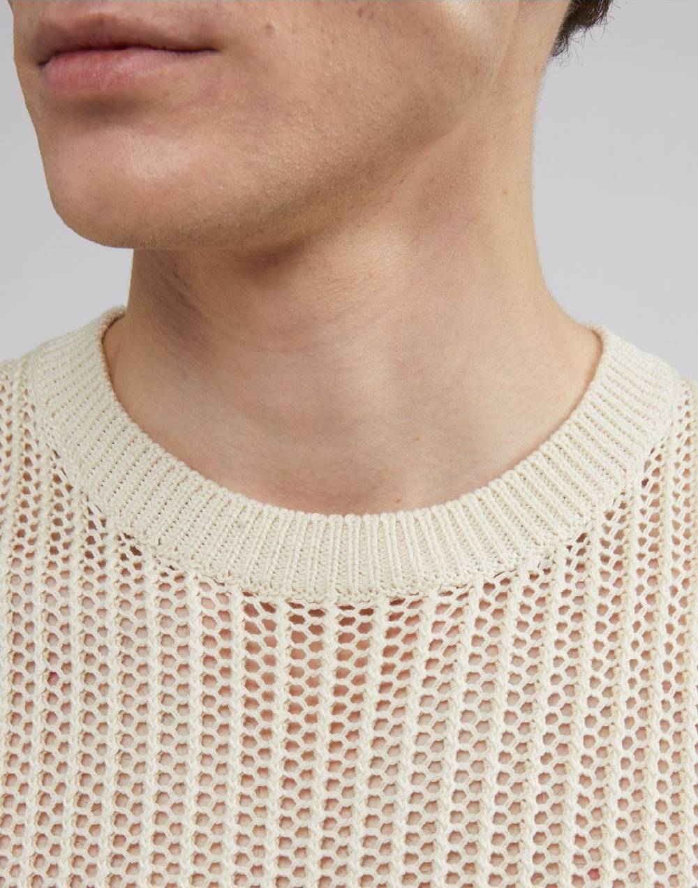 Lardini Canotta in maglia panna a coste traforata Soddisfazione Garantita