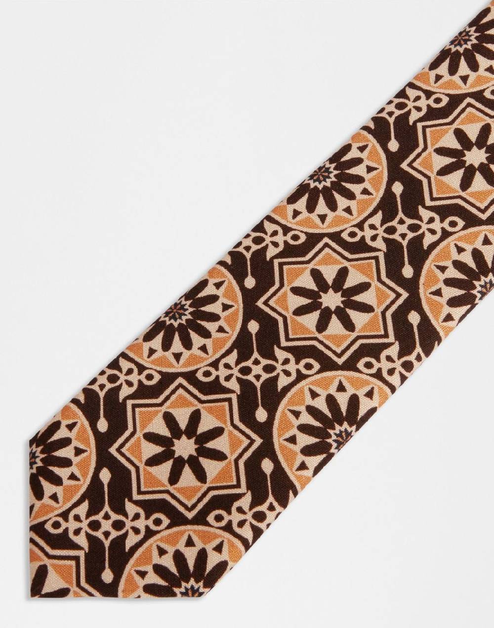 Lardini Cravatta in seta con disegno geometrico Negozi Online