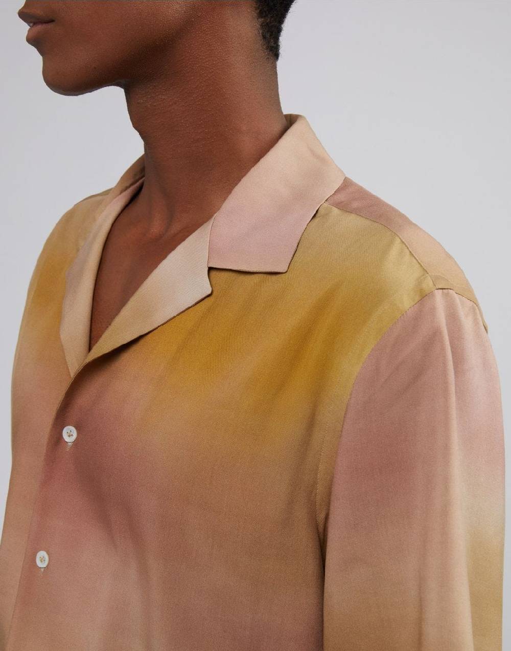 Lardini Camicia relaxed design liscio e macro-sfumatura Sconto