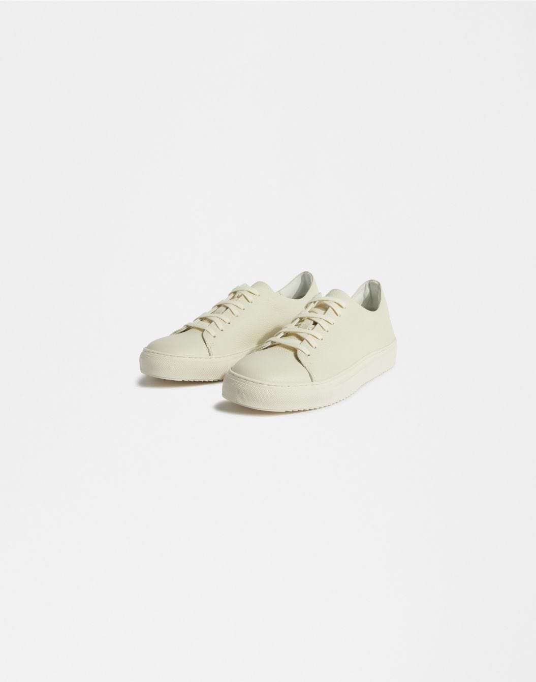 Lardini Sneaker bassa in pelle di vitello panna