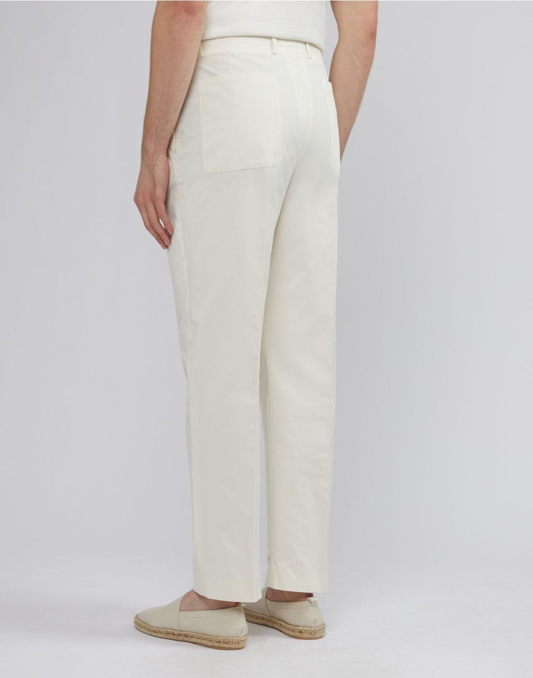 Lardini Pantalone beige in drill di cotone stretch Saldi
