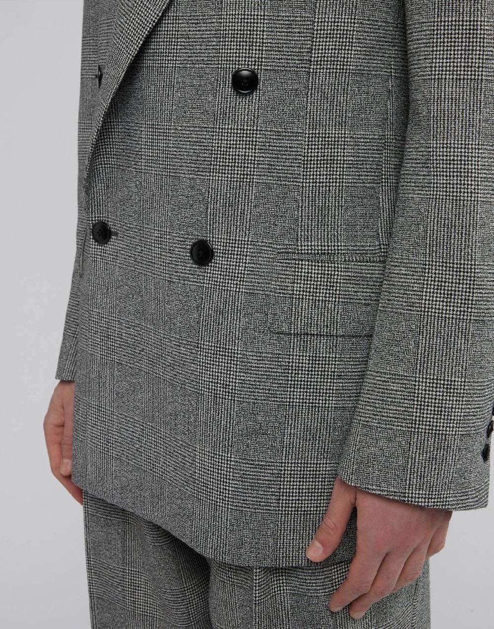 Lardini Blazer doppiopetto principe di galles fit boxy Negozio