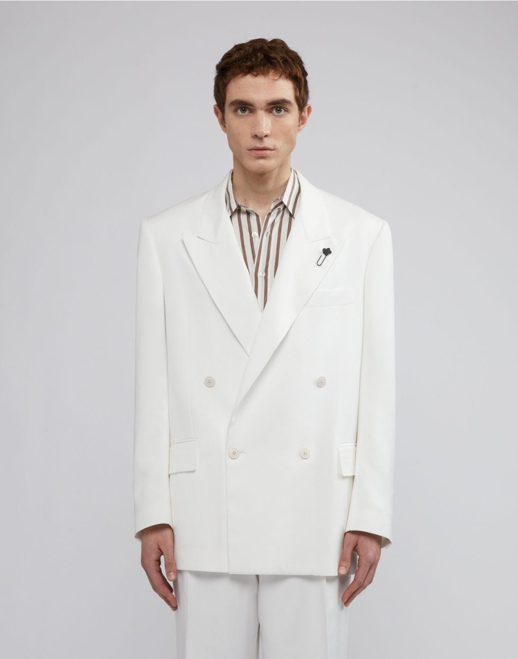 Lardini Blazer doppiopetto bianco fit boxy In Saldo