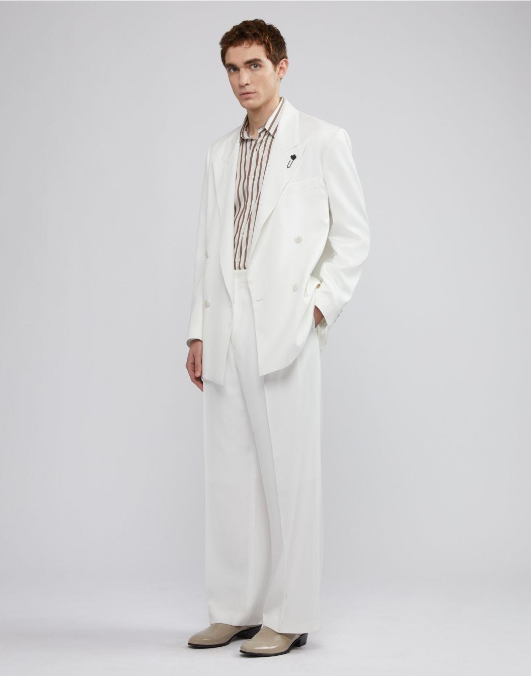 Lardini Blazer doppiopetto bianco fit boxy In Saldo