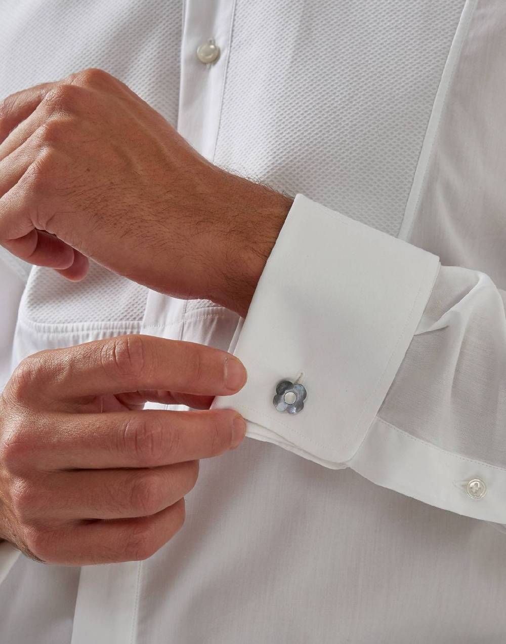 Lardini Gemelli in madreperla grigio e bianco Vendita