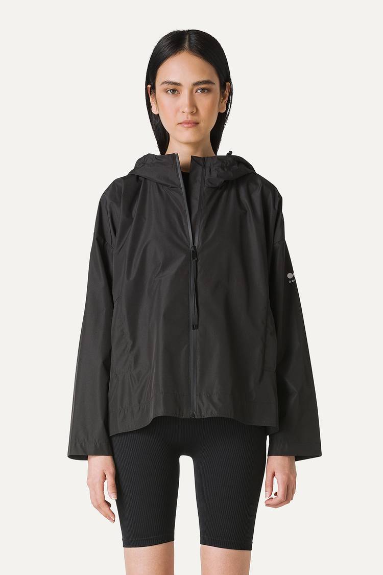 Oof Wear GIACCA CORTA IN NYLON CON INTERNO ARGENTO 9214 - NERO Sottocosto