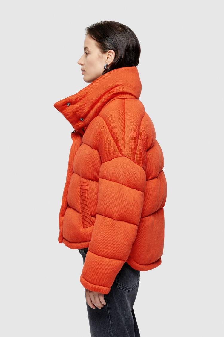 Oof Wear GIACCA CORTA 9270 IN TESSUTO MAGLIA IMBOTTITO - ARANCIO Sconto di tempo limitato