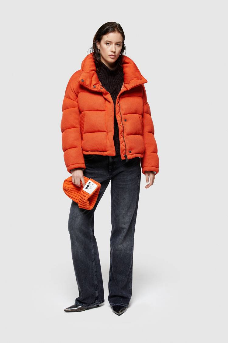 Oof Wear GIACCA CORTA 9270 IN TESSUTO MAGLIA IMBOTTITO - ARANCIO Sconto di tempo limitato