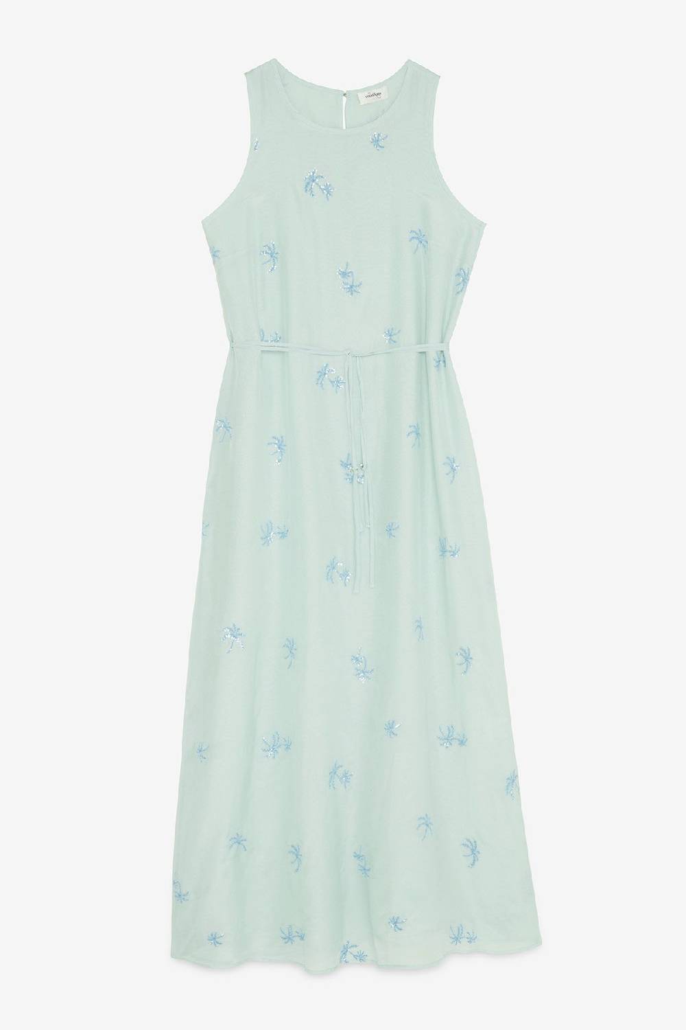 ottod'Ame Silk blend long dress with embroideries Offerta migliore