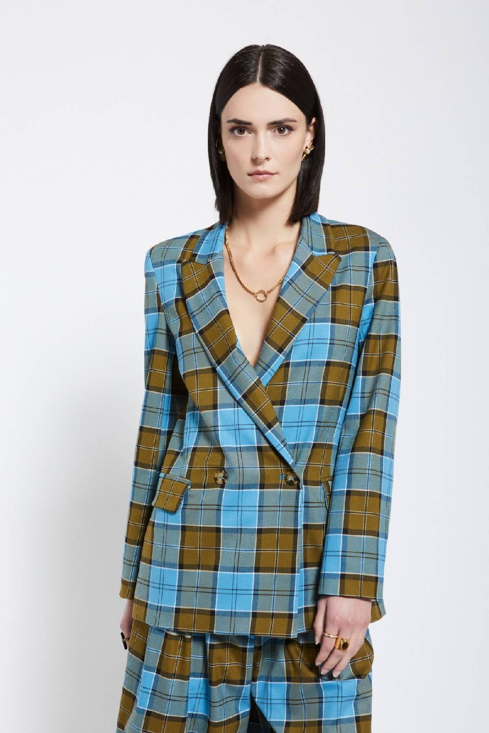 ottod'Ame Tartan double-breasted jacket Ultimi tre giorni