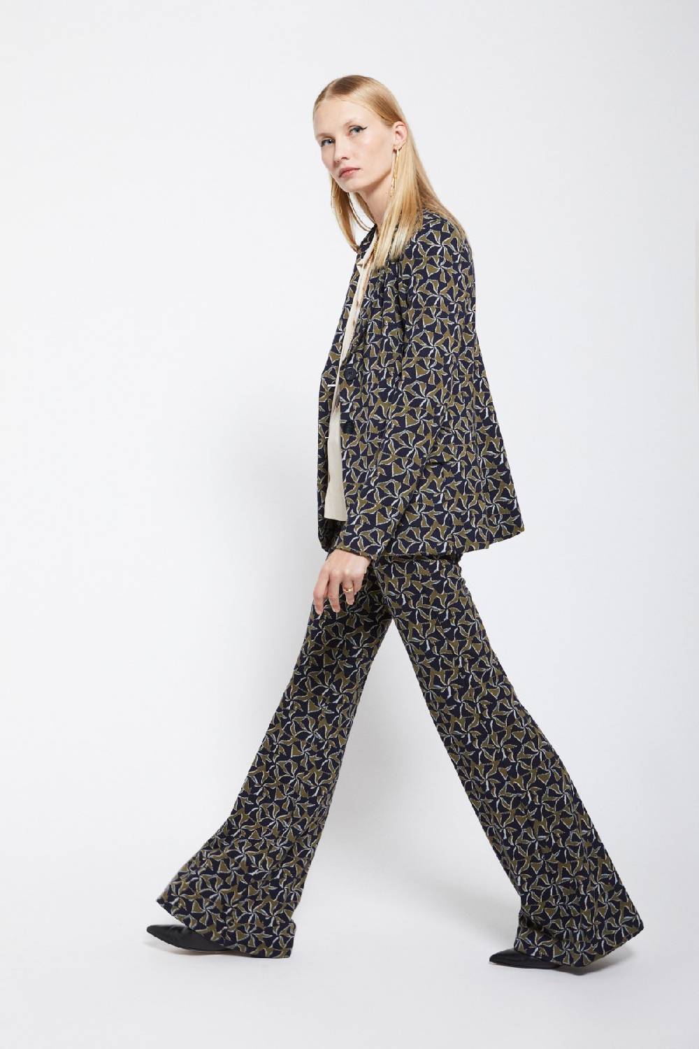 ottod'Ame Printed flare trousers Vendite Flash