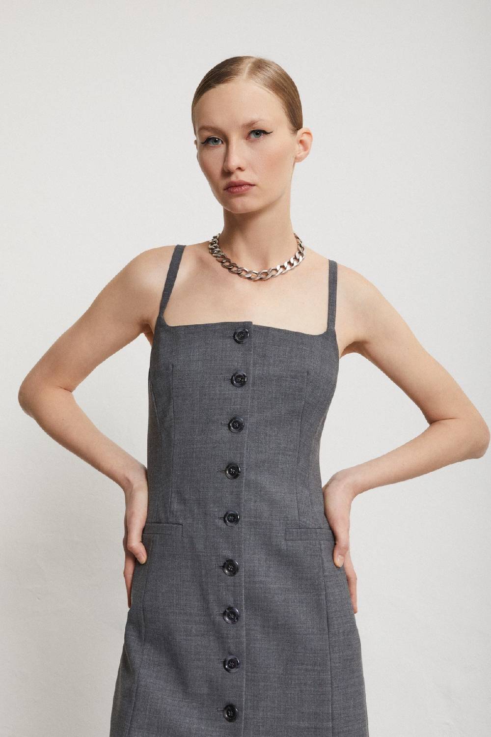 ottod'Ame Short dress with buttons Affare Del Giorno
