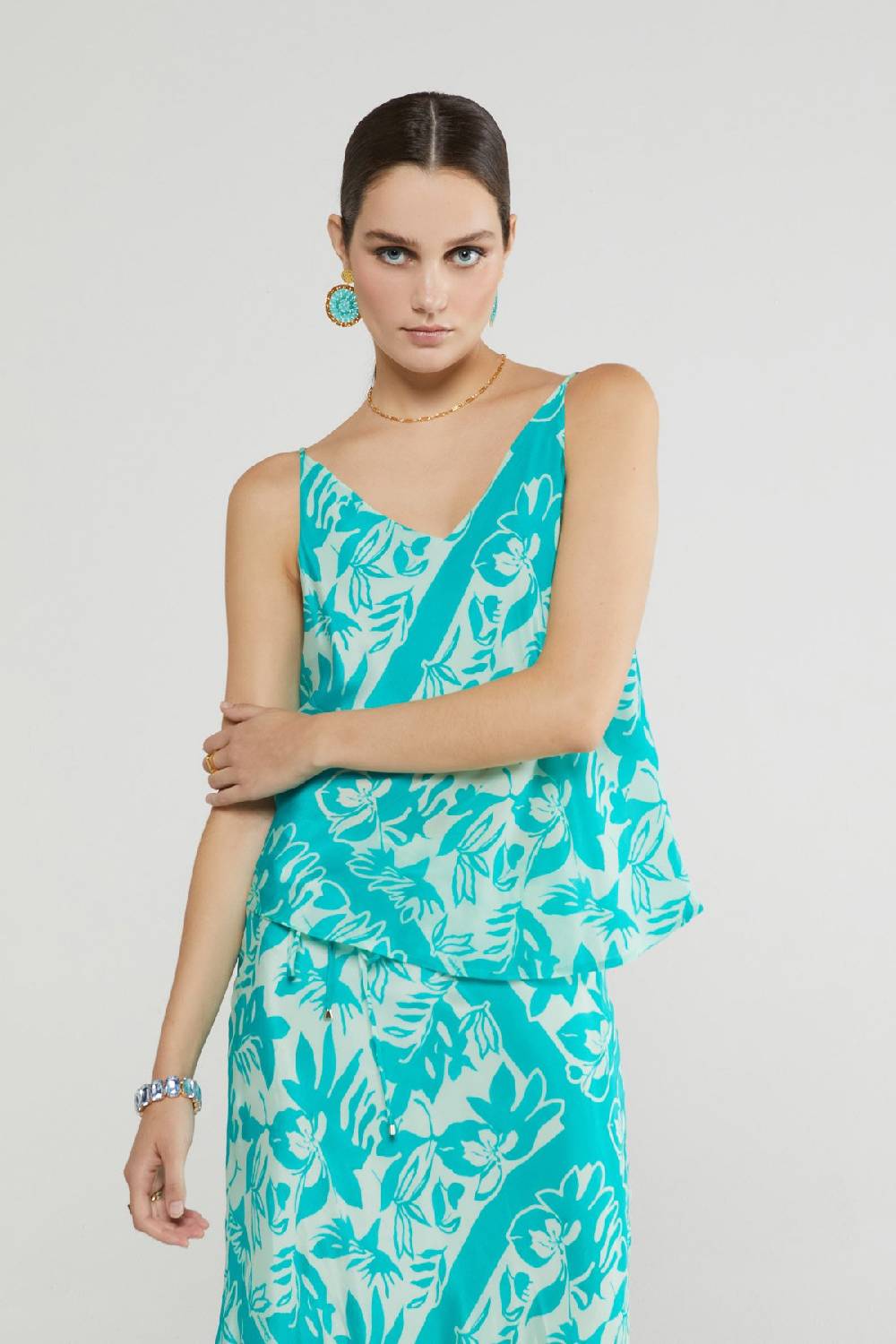 ottod'Ame Printed viscose top Outlet