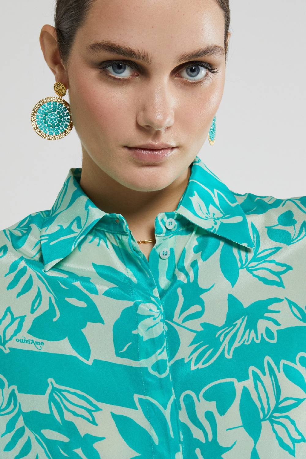ottod'Ame Printed viscose shirt In Vendita