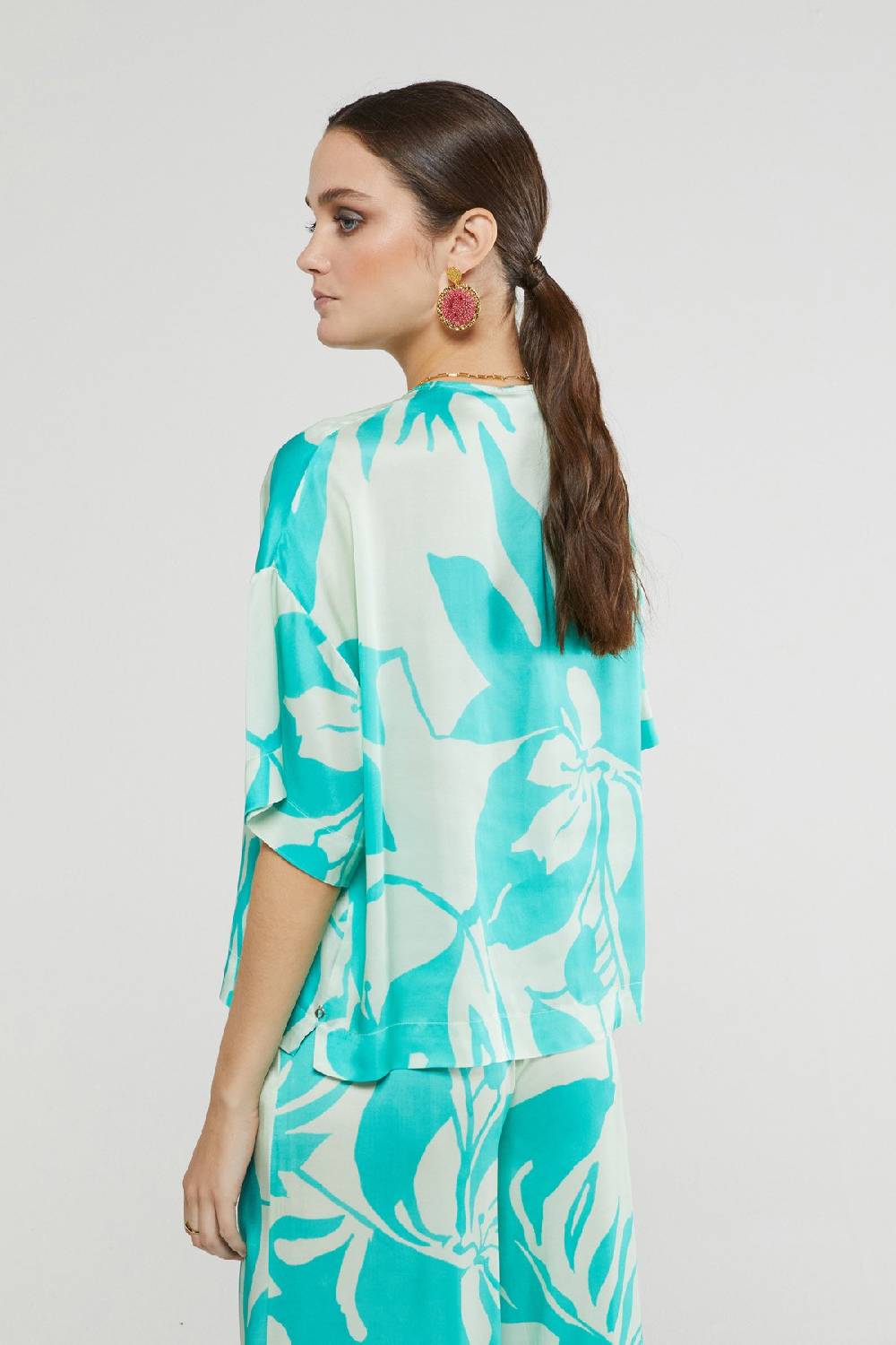 ottod'Ame Printed viscose sweater Saldi