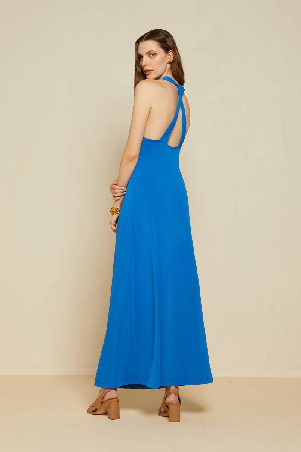 ottod'Ame Criss-crossed long dress Saldi Di Fabbrica