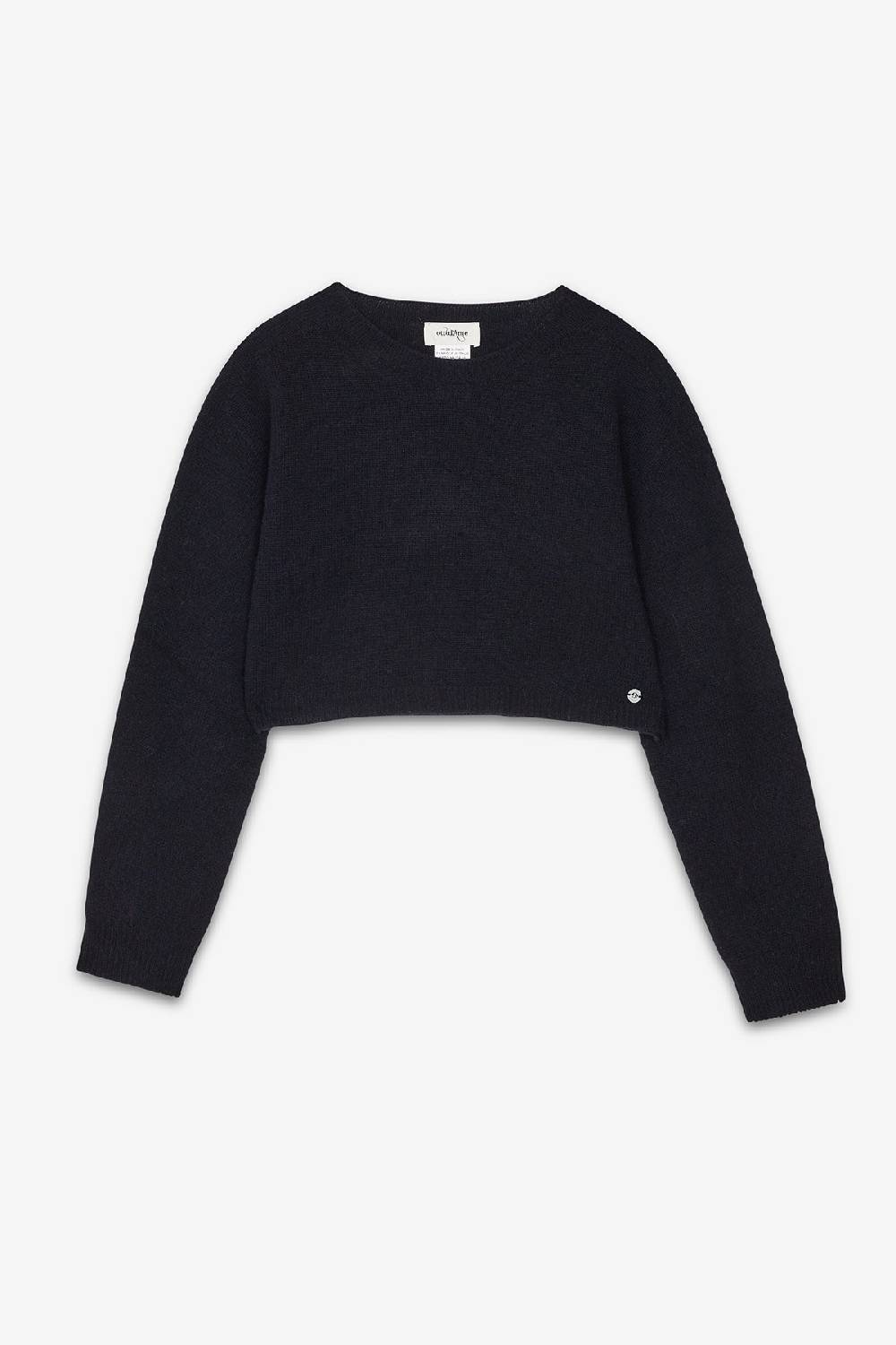 ottod'Ame Cashmire blend cropped sweater In Linea