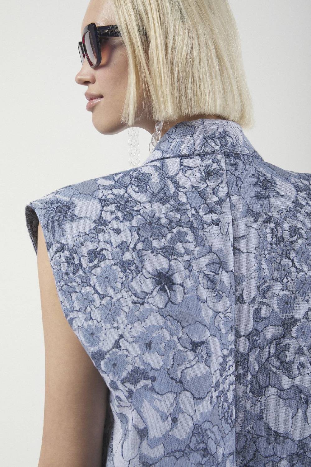 ottod'Ame Printed sleeveless blazer Pezzi Unici