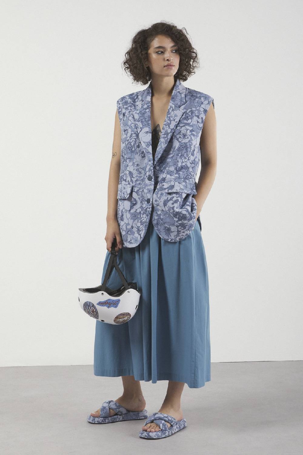ottod'Ame Printed sleeveless blazer Pezzi Unici