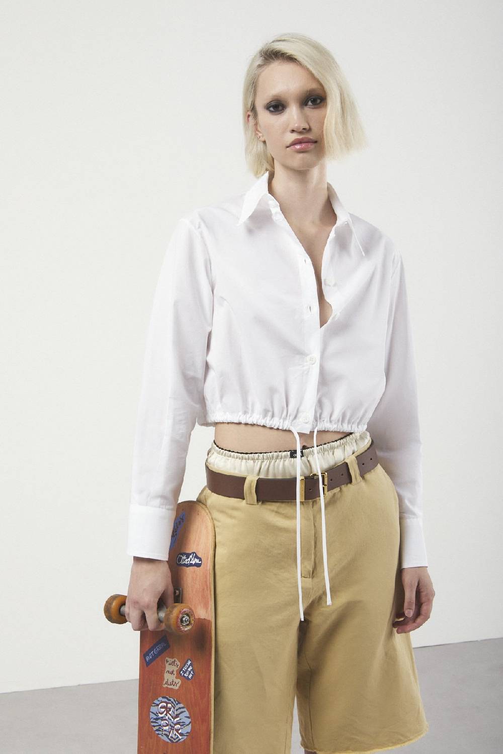 ottod'Ame Poplin cropped shirt Online