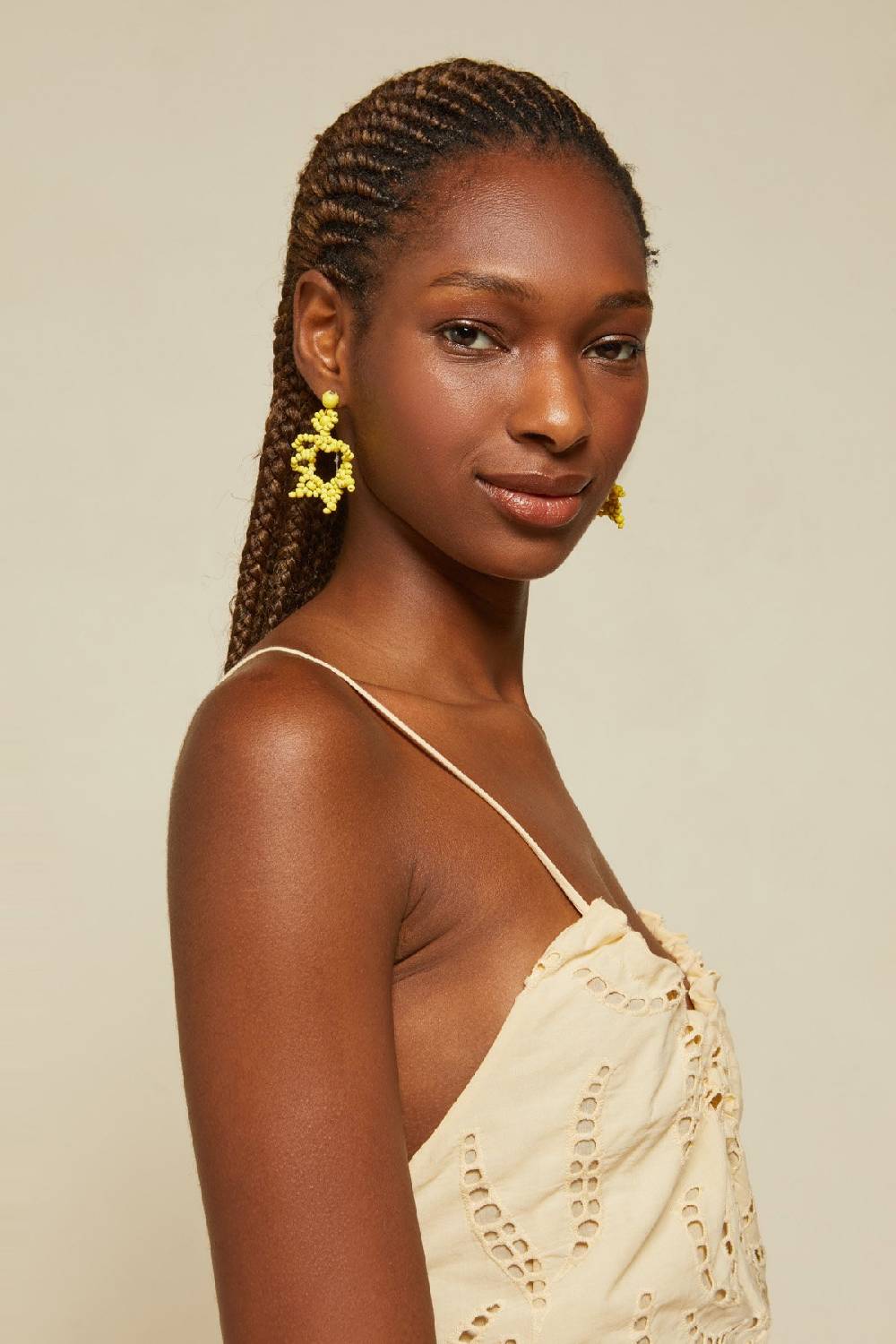 ottod'Ame Broderie anglaise long dress with neckline with bow Saldi Di Fabbrica