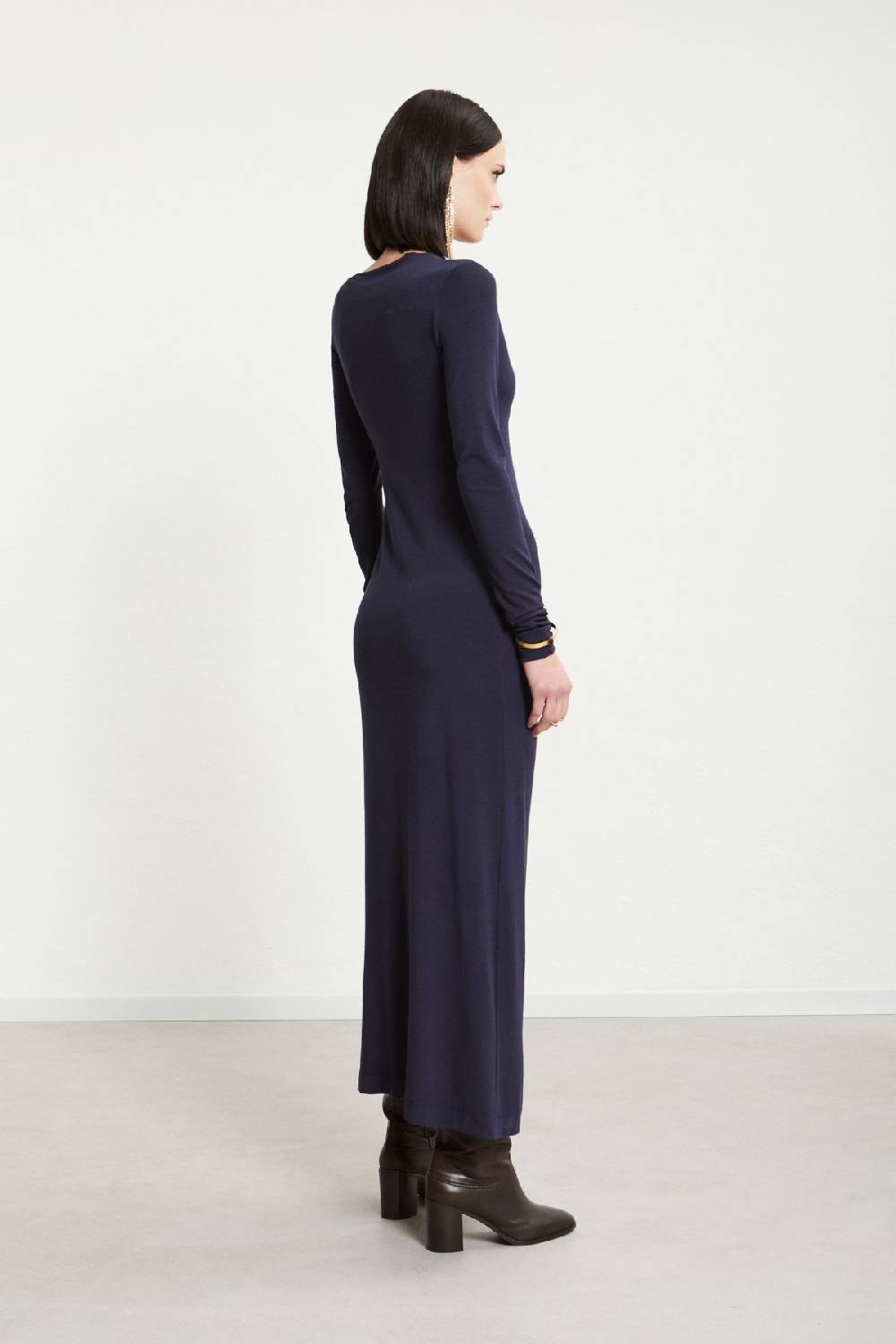 ottod'Ame Viscose long dress with pleats Offerta