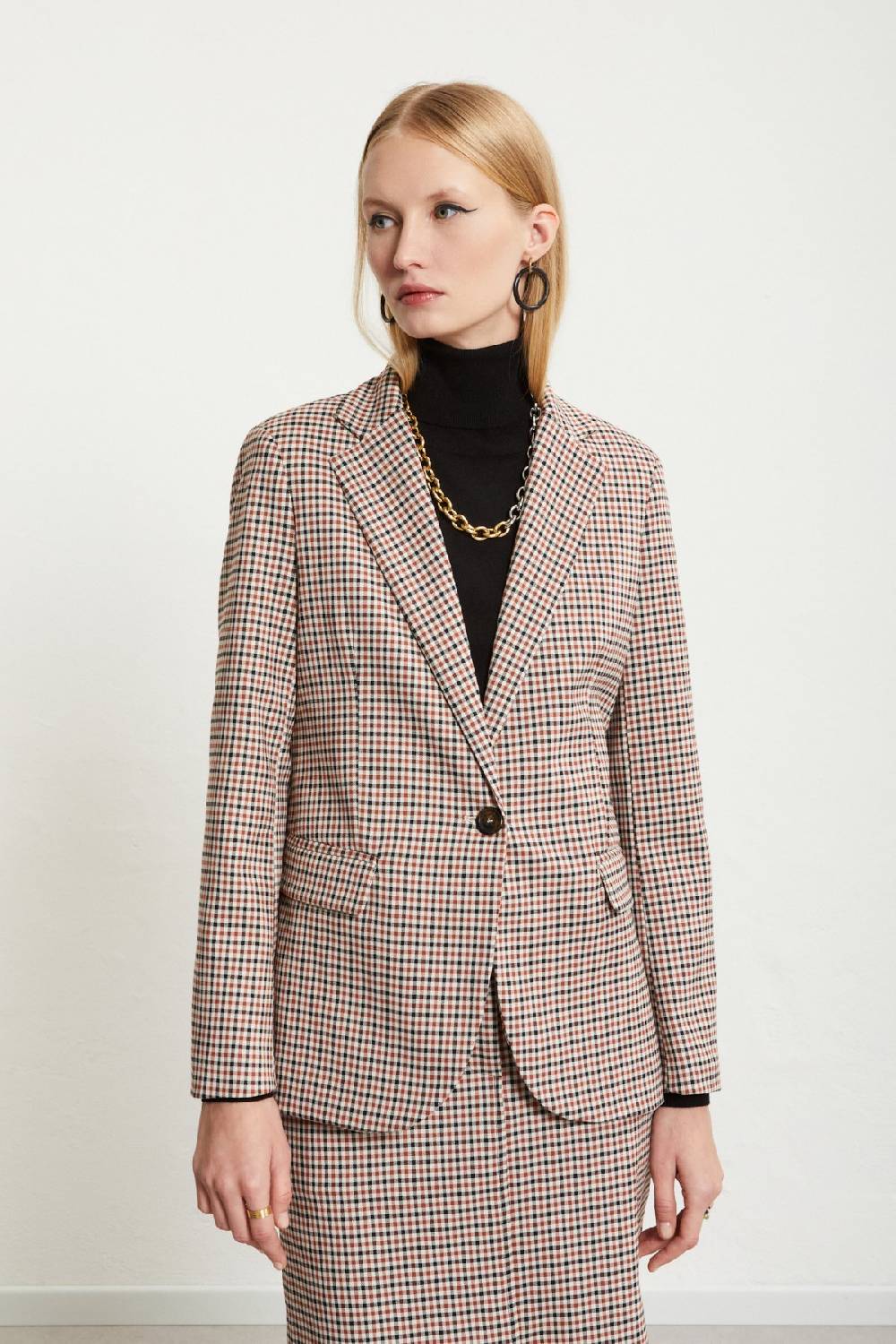ottod'Ame Printed check jacket Online