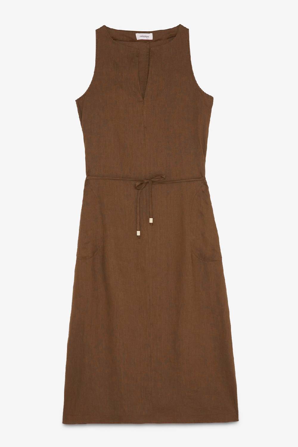 ottod'Ame Linen long dress with belt Latest fashion