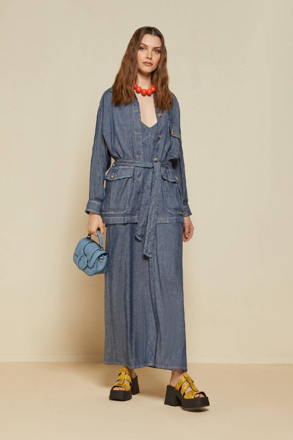 ottod'Ame Linen blend long dress Bestseller