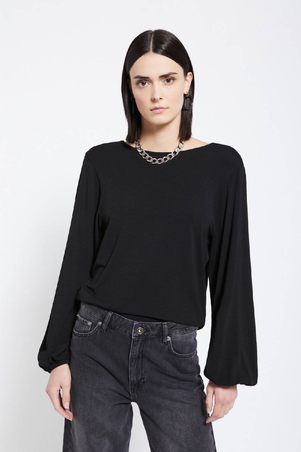 ottod'Ame Viscose blouse with flared sleeves Solo un giorno rimasto