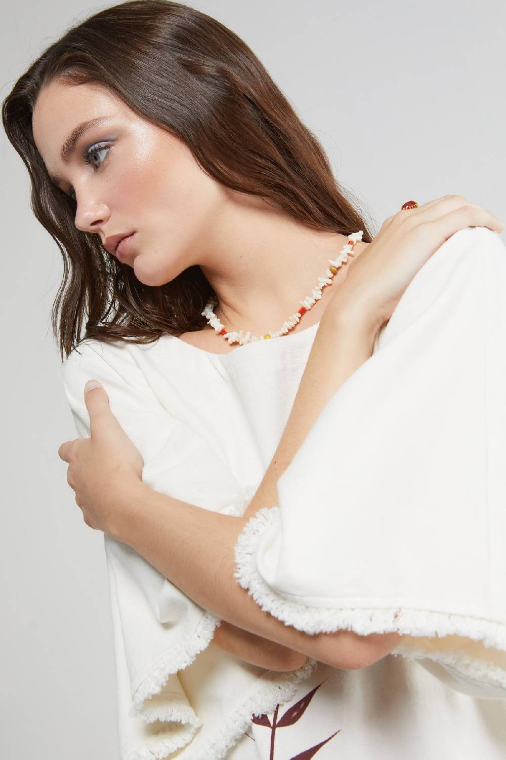 ottod'Ame Cotton kaftan long dress with embroideries Convenienza