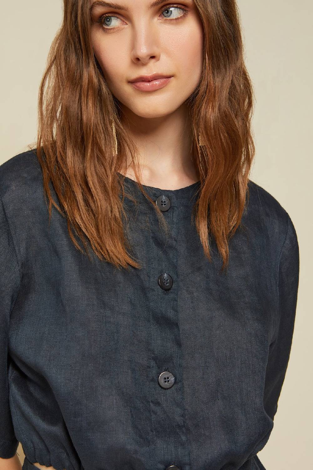 ottod'Ame Linen shirt with drawstring Offerta San Valentino