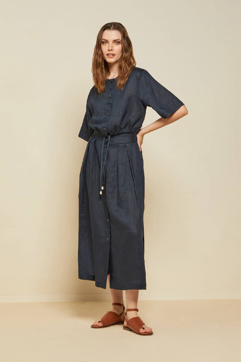 ottod'Ame Linen shirt with drawstring Offerta San Valentino