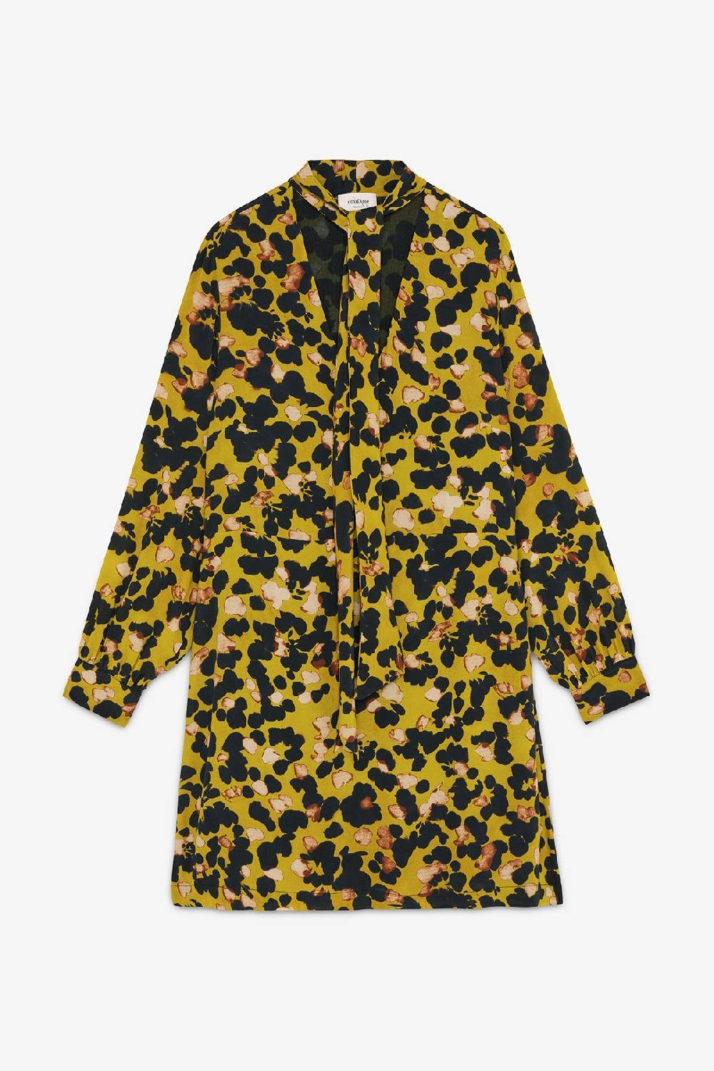 ottod'Ame Viscose short dress with scarf neck Consegna Veloce