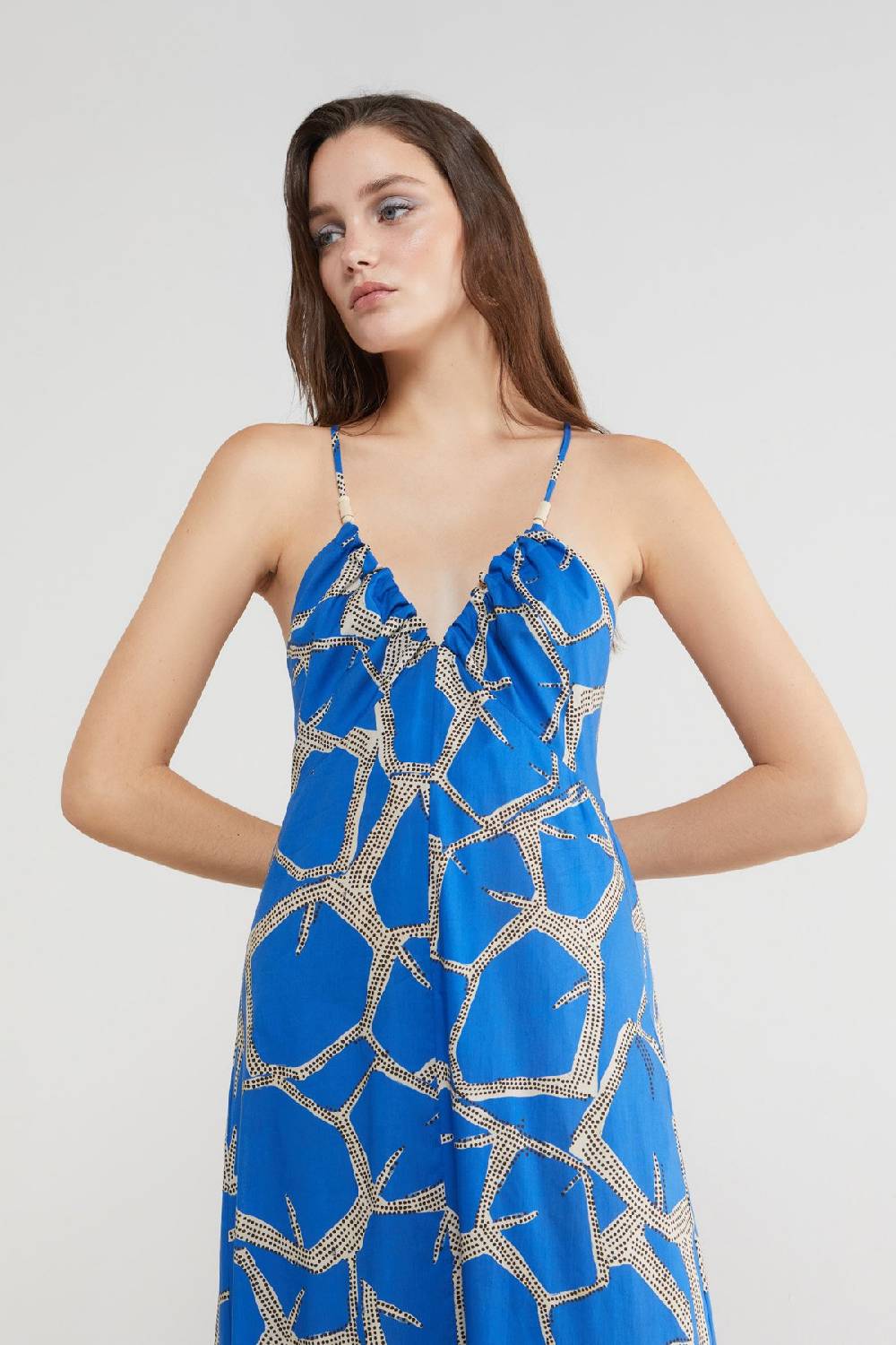 ottod'Ame Printed cotton long dress Convenienza