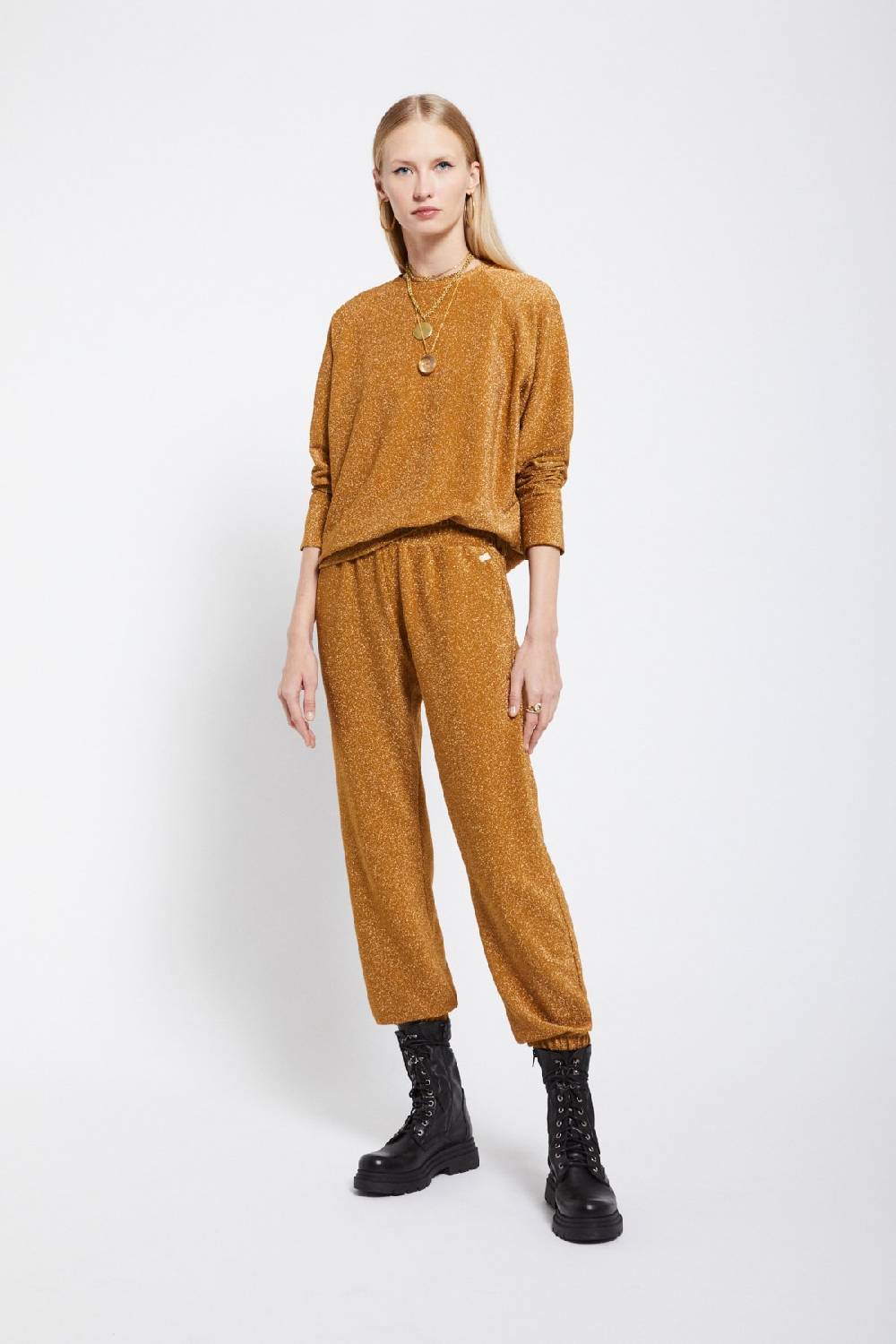 ottod'Ame Viscose trousers with lurex Vendite Flash