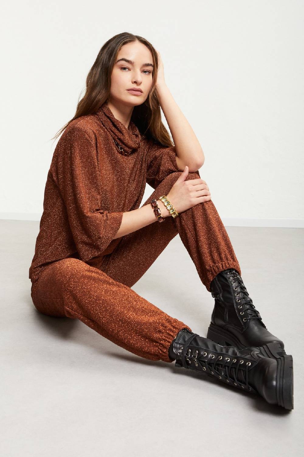 ottod'Ame Viscose trousers with lurex 2025