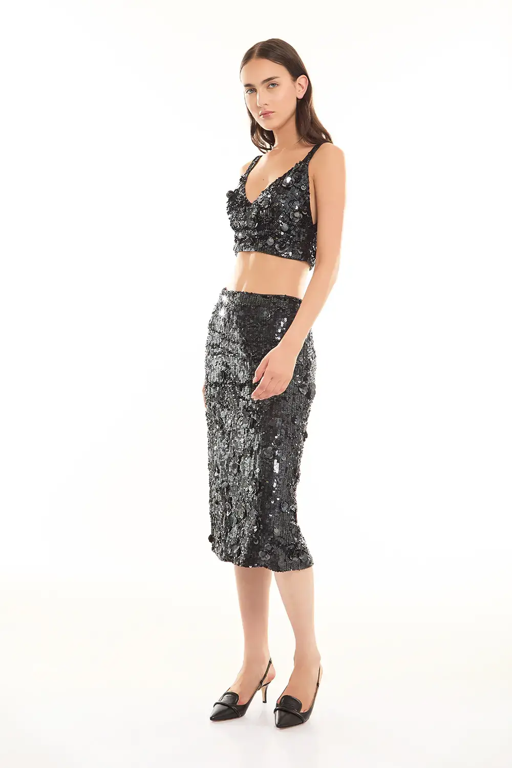 P.A.R.O.S.H. TOP CROP FULL PAILLETTES Nuova