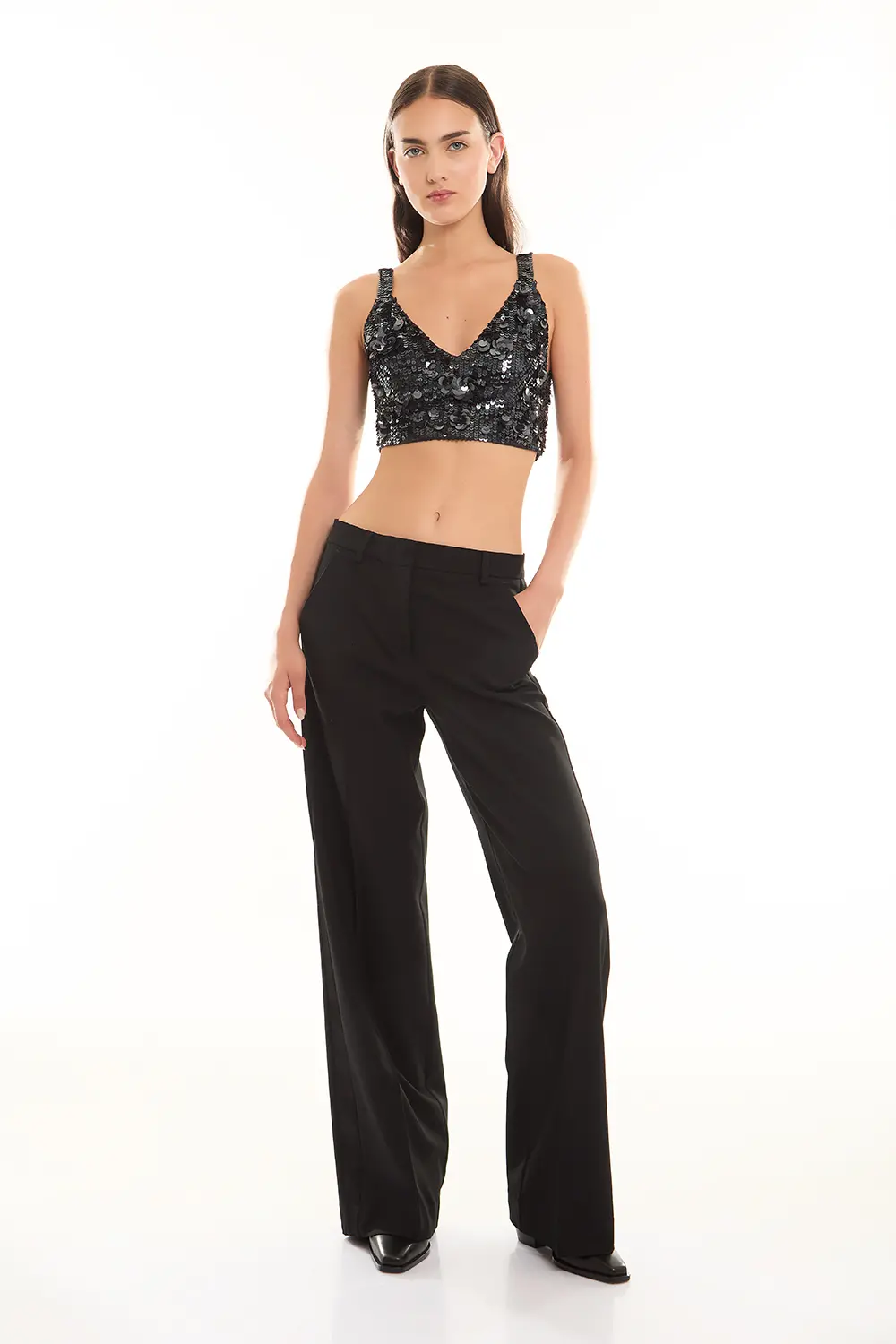 P.A.R.O.S.H. TOP CROP FULL PAILLETTES Nuova