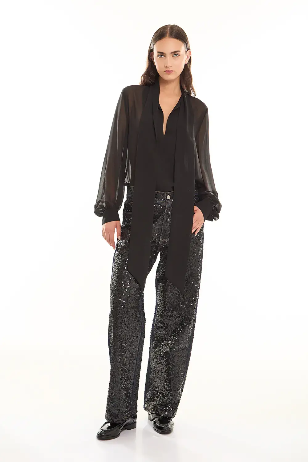 P.A.R.O.S.H. DENIM FULL PAILLETTES Sottocosto