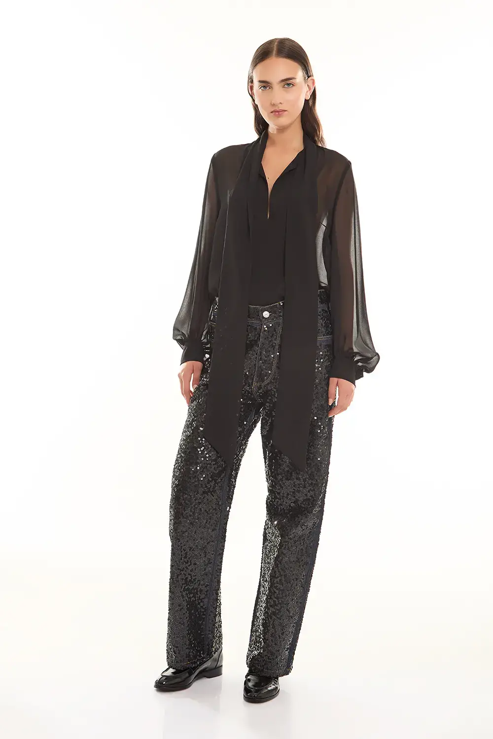 P.A.R.O.S.H. DENIM FULL PAILLETTES Sottocosto