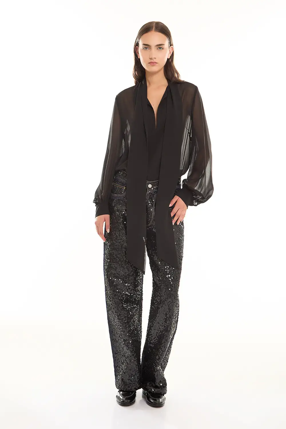 P.A.R.O.S.H. DENIM FULL PAILLETTES Sottocosto