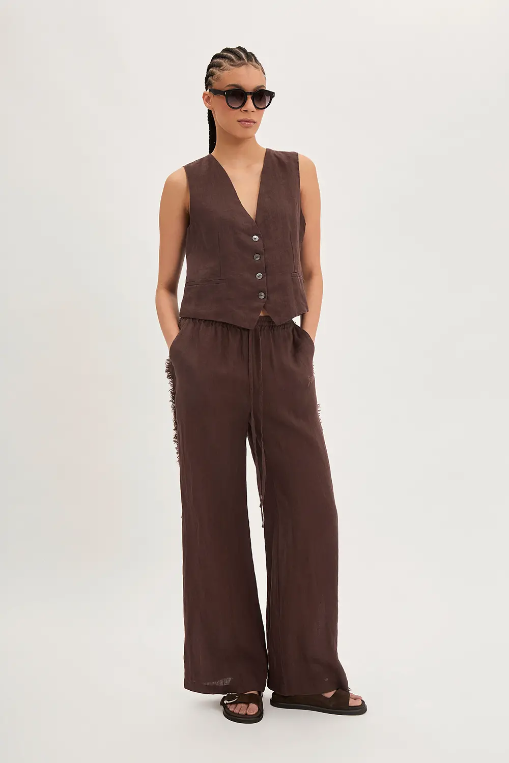 P.A.R.O.S.H. GILET IN LINO Sconto