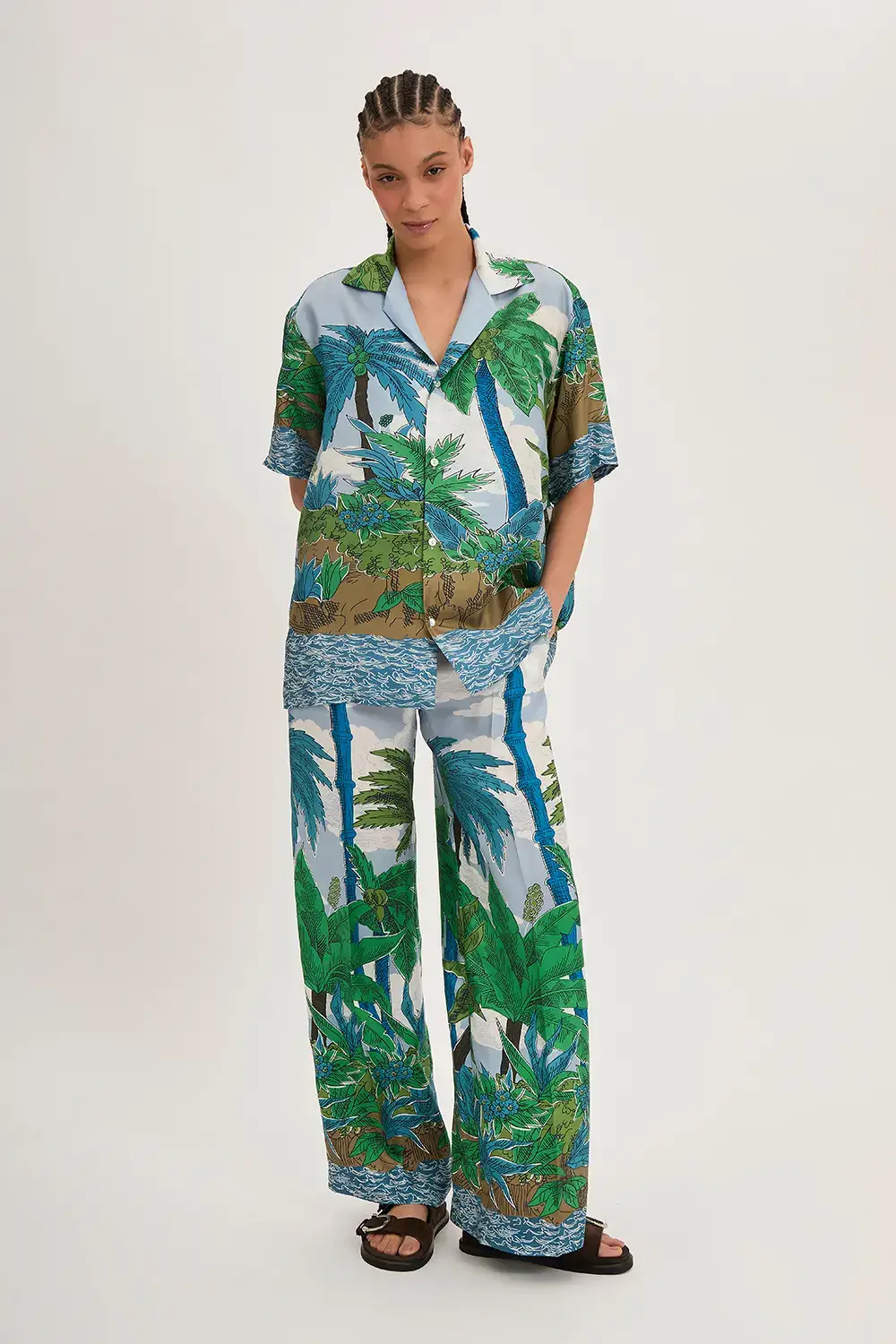 P.A.R.O.S.H. CAMICIA PALME IN TWILL Hotsell