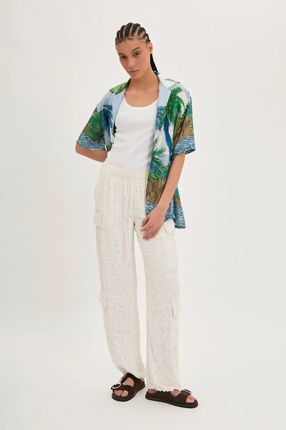 P.A.R.O.S.H. CAMICIA PALME IN TWILL Hotsell